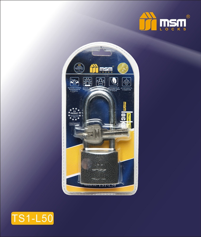 Навесной замок MSM TS1-L30 Блистер
