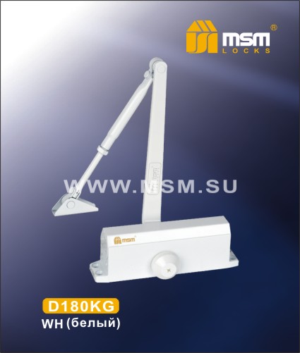 Дверной доводчик MSM D180KG Цвет: WW - Белый