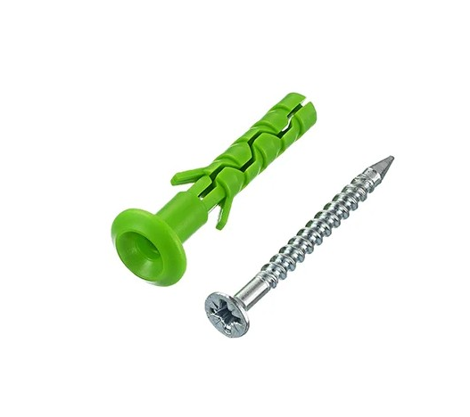Дюбель-гвоздь 6х40 грибовидная манжета ЗЕЛЕНЫЙ (200 шт,)